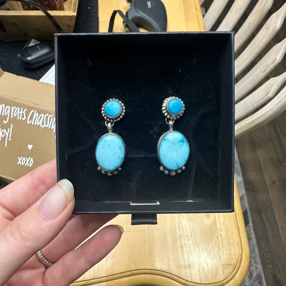 Turquoise Drop Earrings - Women Jewelry